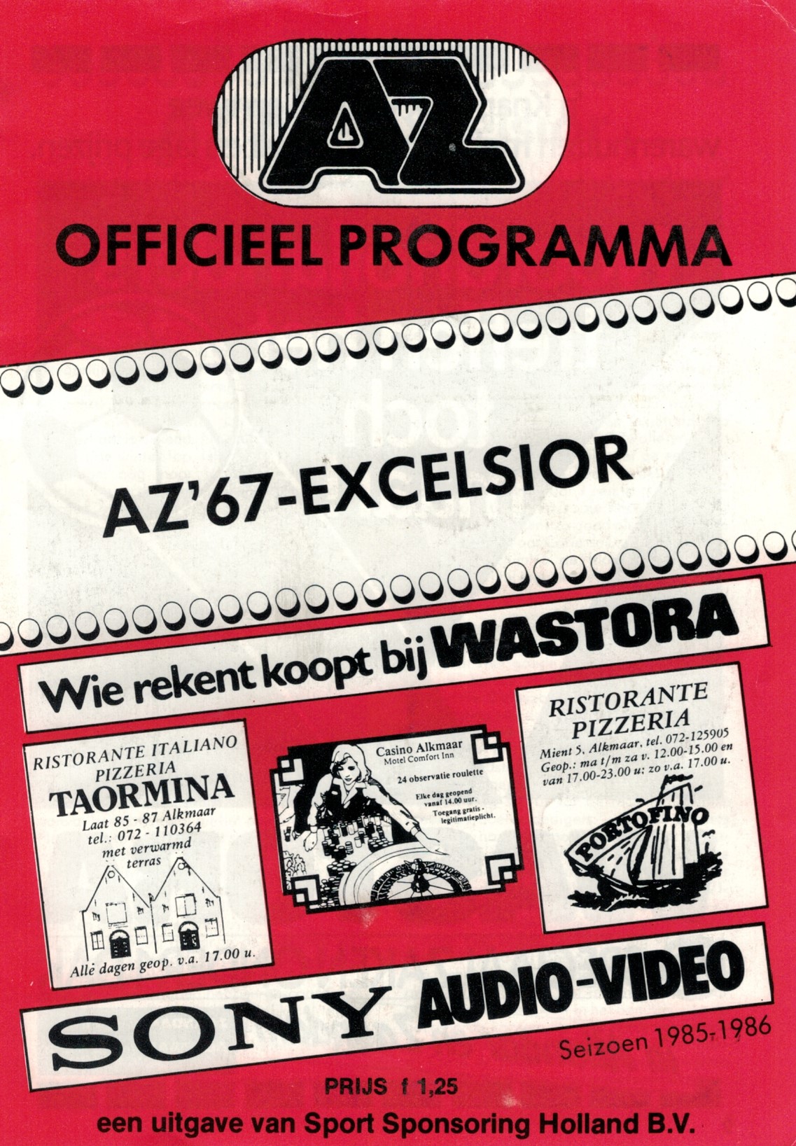 AZ Programma 19-apr-1986 Excelsior thuis